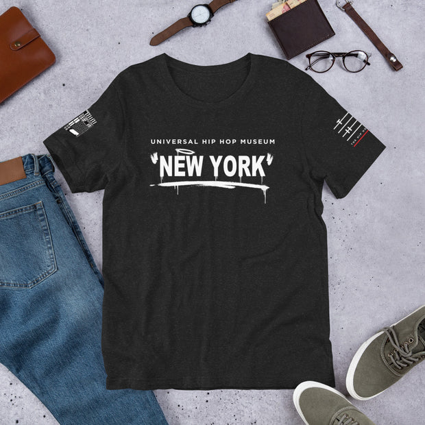 "THHM NEW YORK" (BLACK) SHORT-SLEEVE UNISEX SHIRT