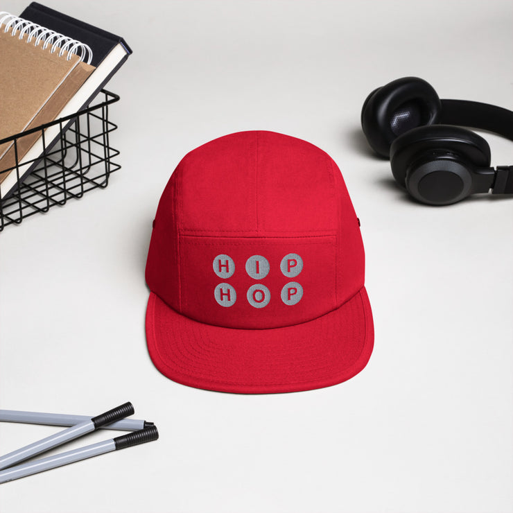 HIP HOP (Red) Five Panel Cap