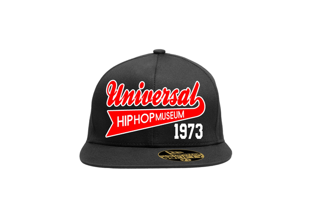 Universal Red Snap Back Flat Bill Cap