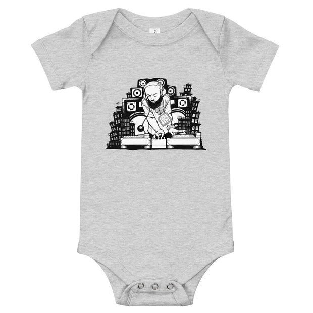 Hey Mr. DJ. Baby short sleeve one piece