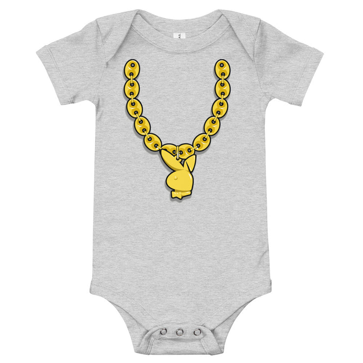 "Playboy Chain" (Light) Baby short sleeve one piece