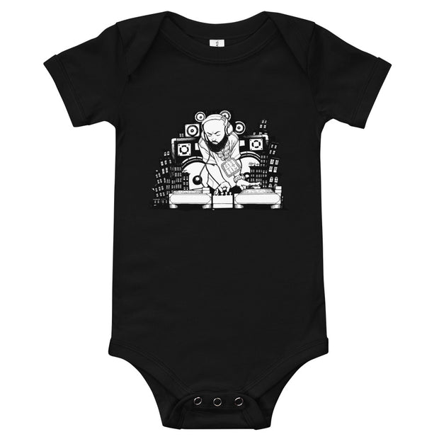 Hey Mr. DJ. Baby short sleeve one piece