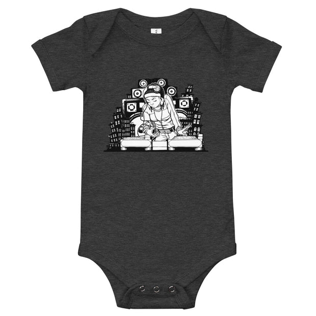 Hey Ms. DJ. Baby short sleeve one piece