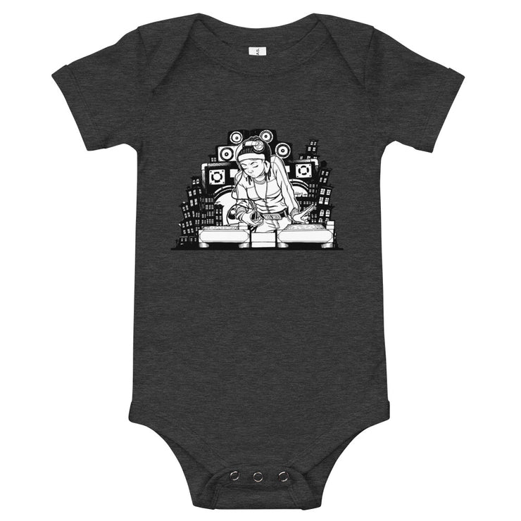 Hey Ms. DJ. Baby short sleeve one piece