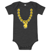 "Playboy Chain" (Dark) Baby short sleeve one piece