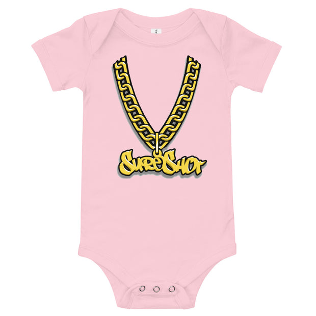 "Sure Shot" (Light) Baby short sleeve one piece