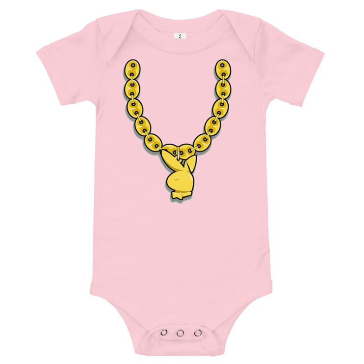 "Playboy Chain" (Light) Baby short sleeve one piece