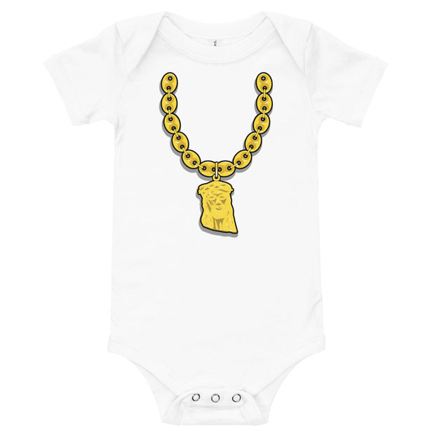 "Jesus Piece" (Light) Baby short sleeve one piece