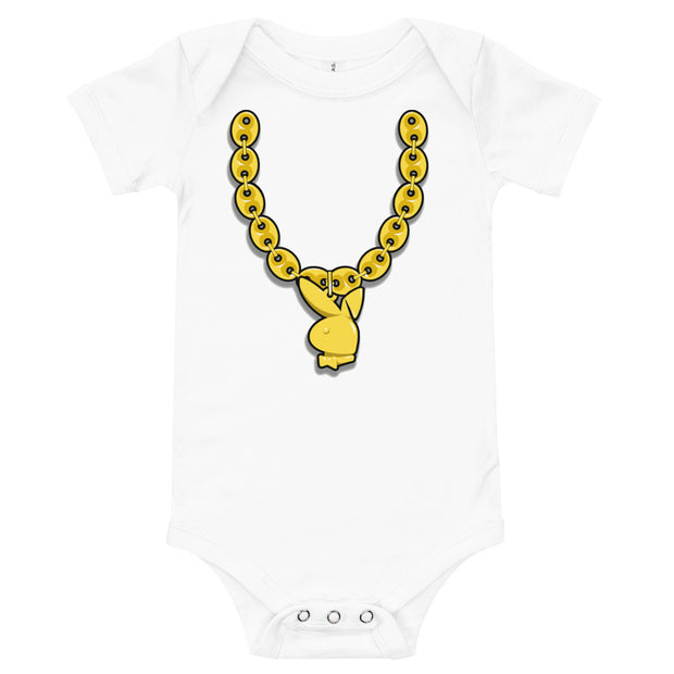 "Playboy Chain" (Light) Baby short sleeve one piece