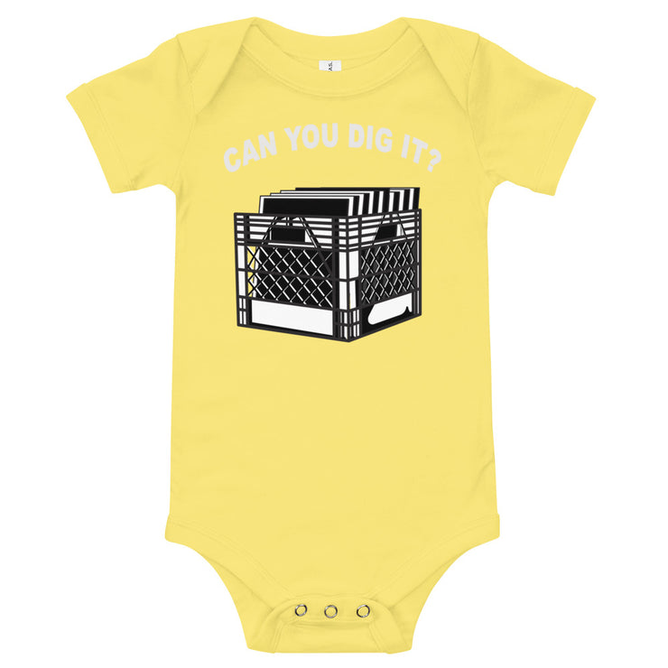 "Can You Dig It" Baby short sleeve one piece