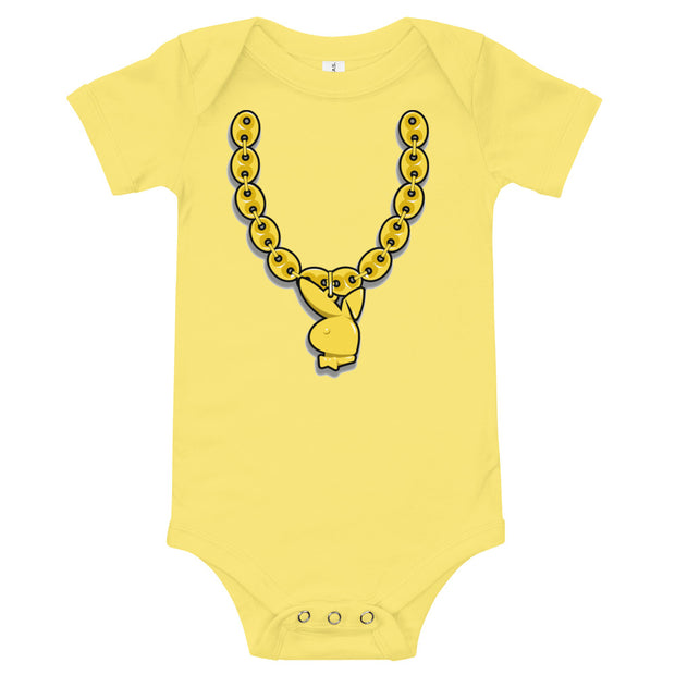 "Playboy Chain" (Light) Baby short sleeve one piece