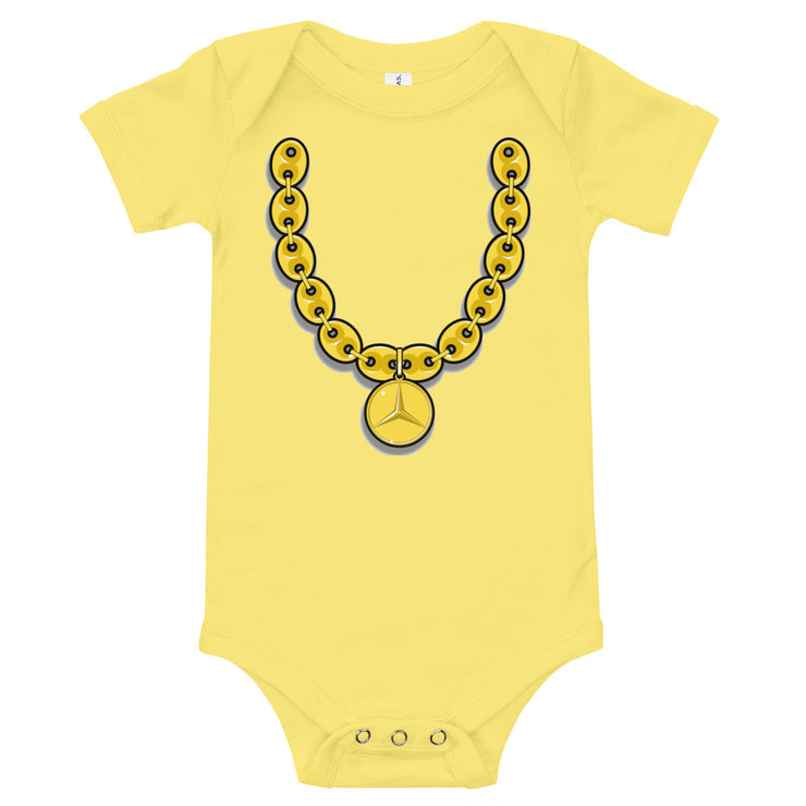 "Mercedes Chain" (Light) Baby short sleeve one piece