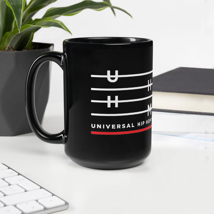 50th Anniversary UHHM Black Glossy Mug