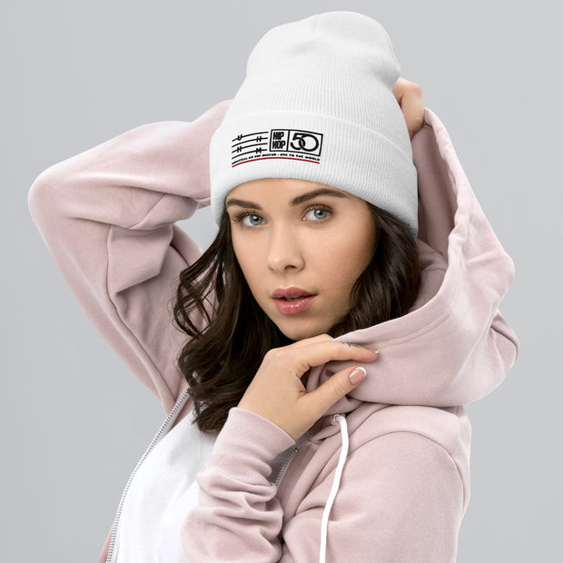 UHHM 50th Anniversary - White Cuffed Beanie