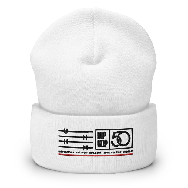UHHM 50th Anniversary - White Cuffed Beanie