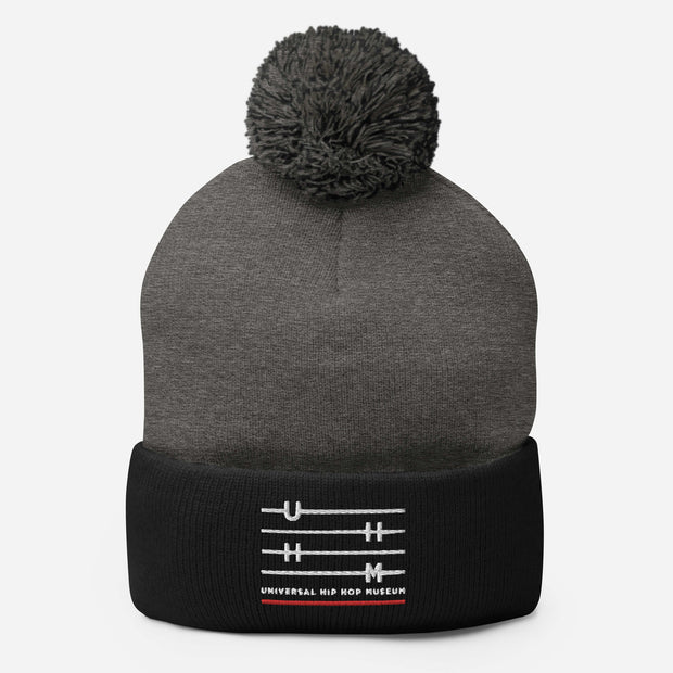 UHHM Embroidered Pom-Pom Beanie