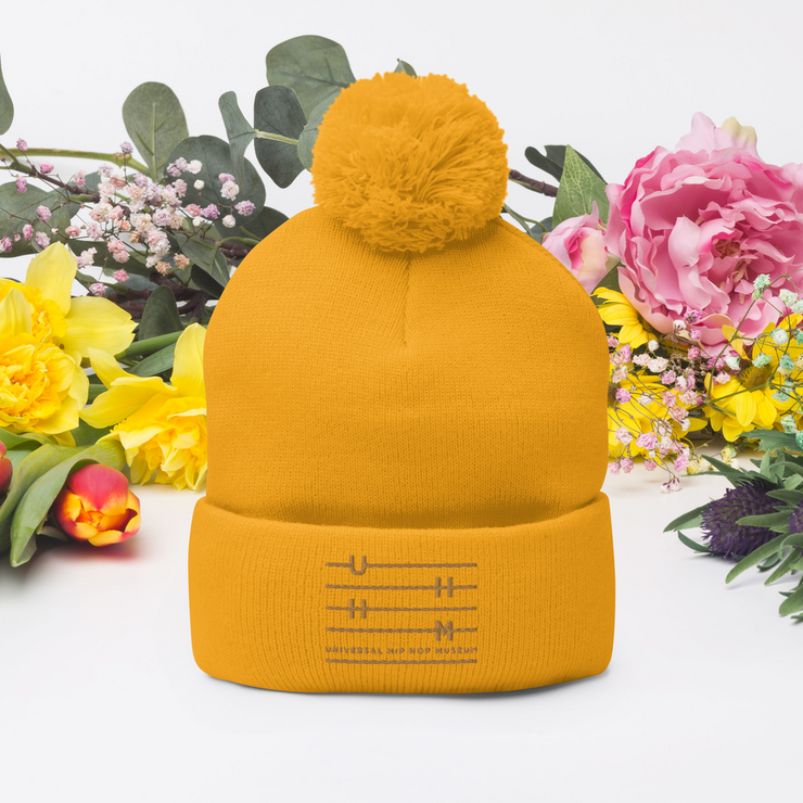 UHHM Signature Mustard Pom-Pom Beanie