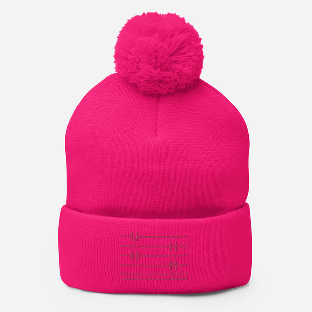 UHHM Signature  Fuchsia Pom-Pom Beanie