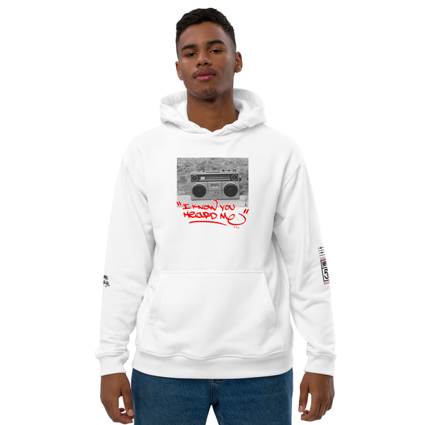 I Know Your Heard Me - Joe Conzo White Premium eco hoodie