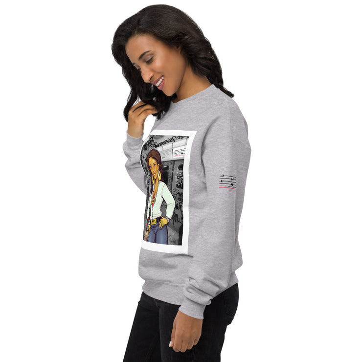 Shorty Luv Unisex fleece sweatshirt (White, Heather Grey)