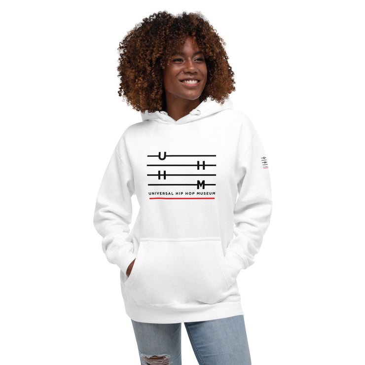 UHHM White Unisex Hoodie