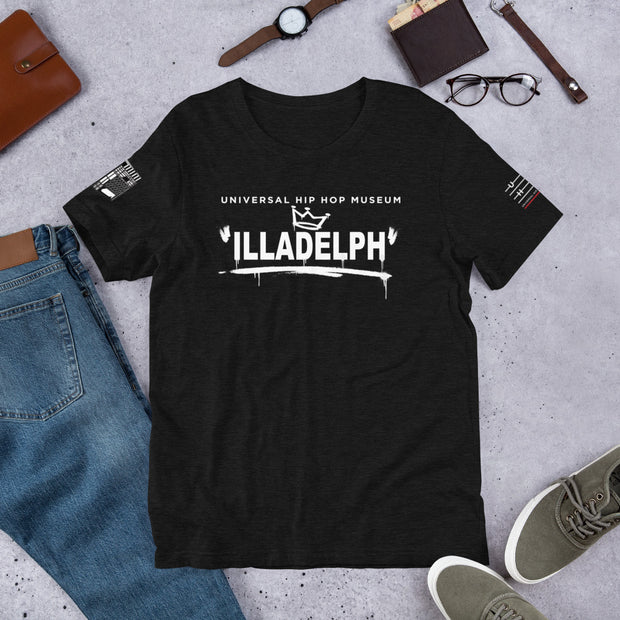 "UHHM ILLADELPH" (Black) Short-Sleeve Unisex T-Shirt