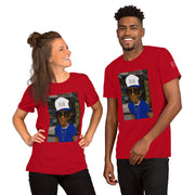 Albee Square Chillin' Short-Sleeve Unisex T-Shirt (Black & Red)