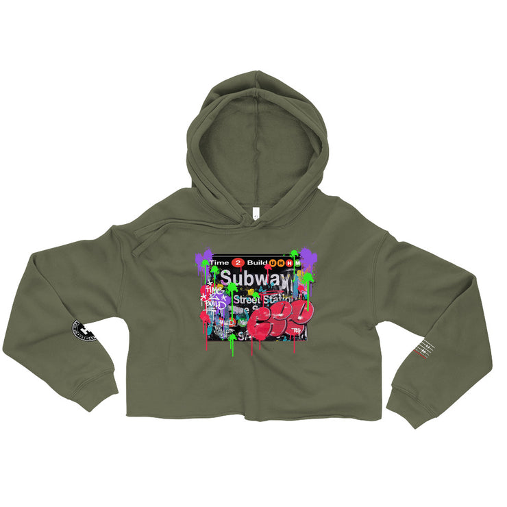 Subway Crop Hoodie