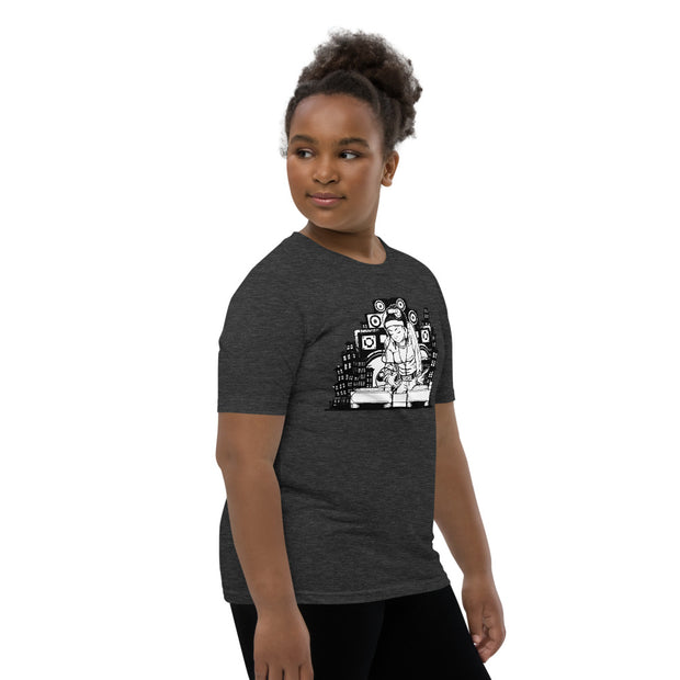 Hey Ms. DJ. Youth Short Sleeve T-Shirt