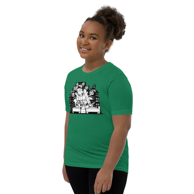 Hey Ms. DJ. Youth Short Sleeve T-Shirt